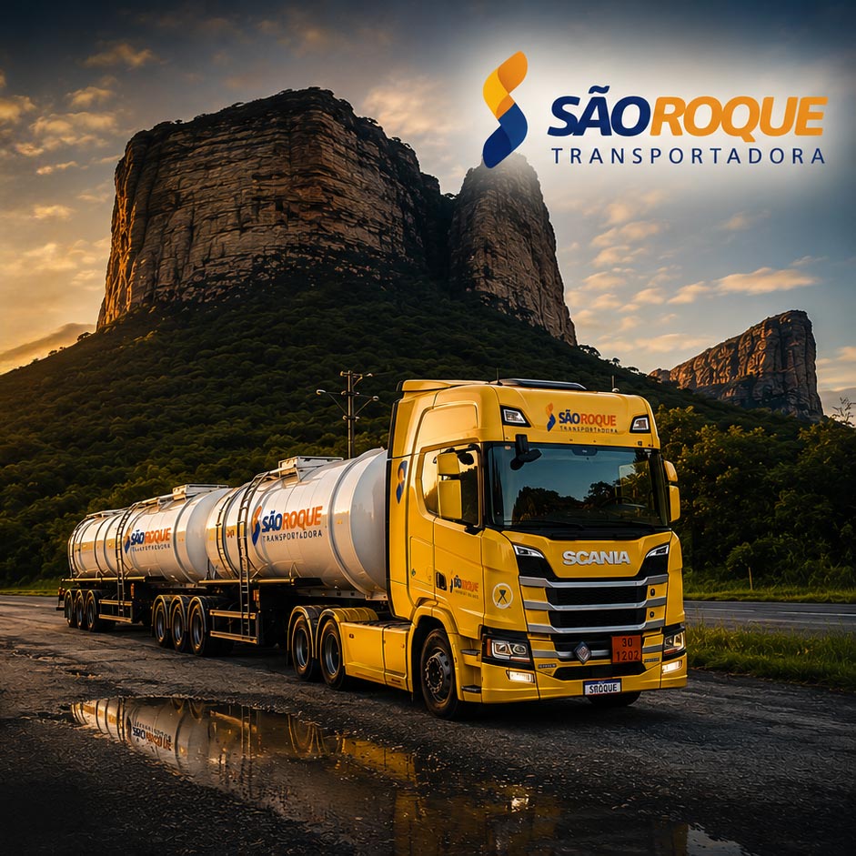 Caminhão-tanque da Transportadora São Roque